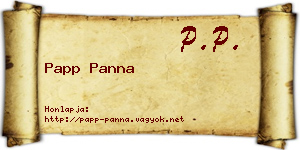 Papp Panna névjegykártya